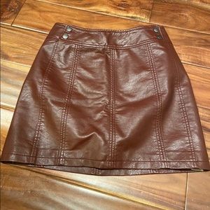 NWT Free People faux leather skirt
